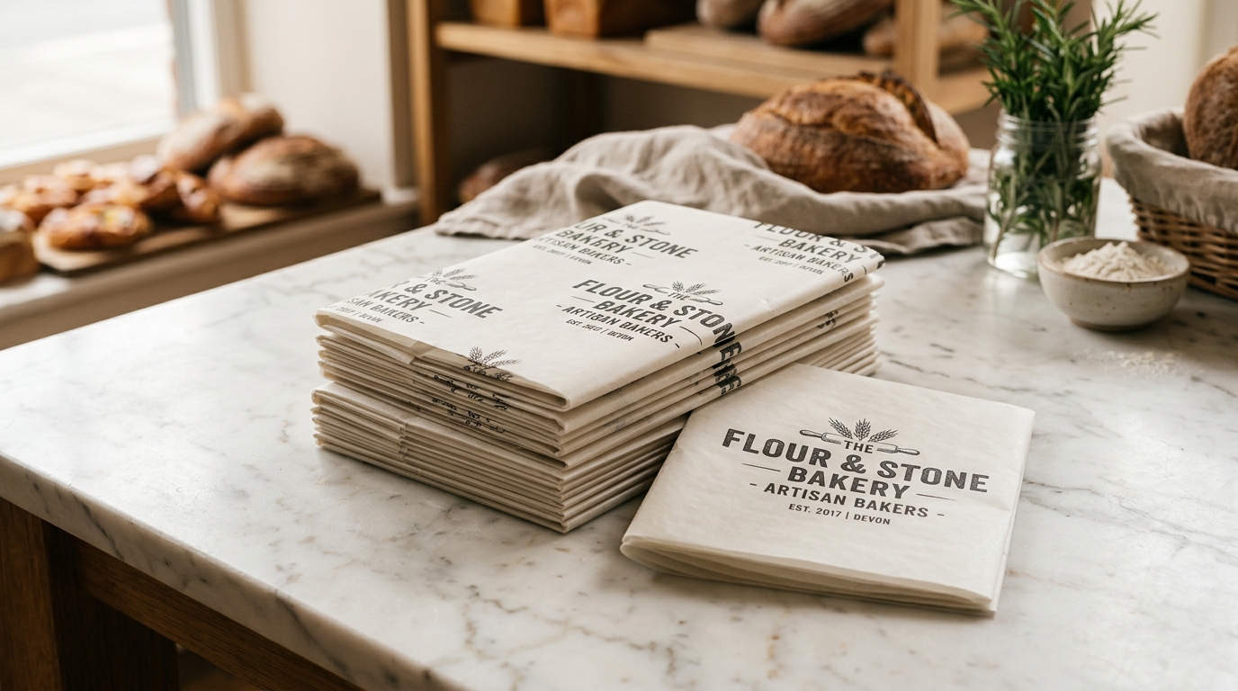 Custom printed wax paper