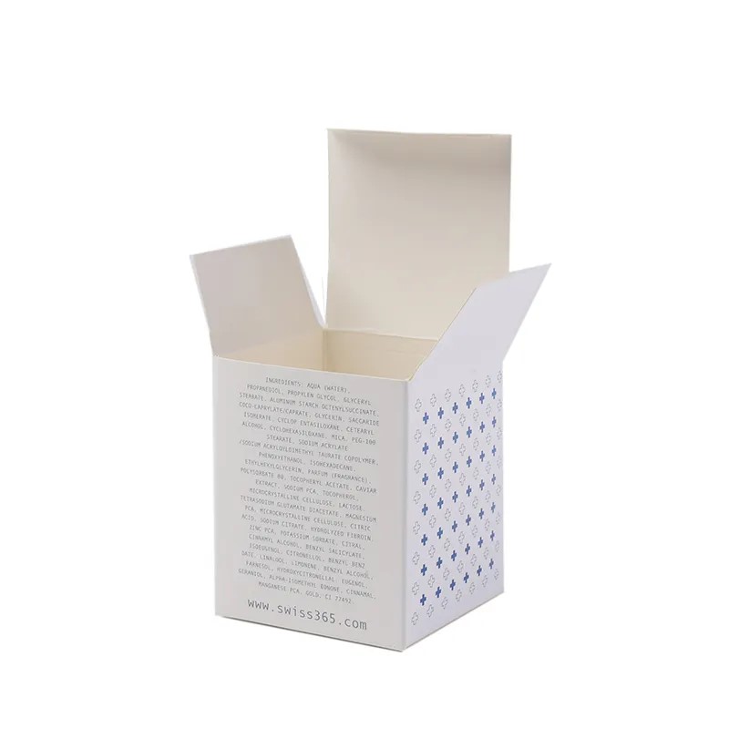 Custom Printed White Cardboard Box for Cosmetics Packaging Box