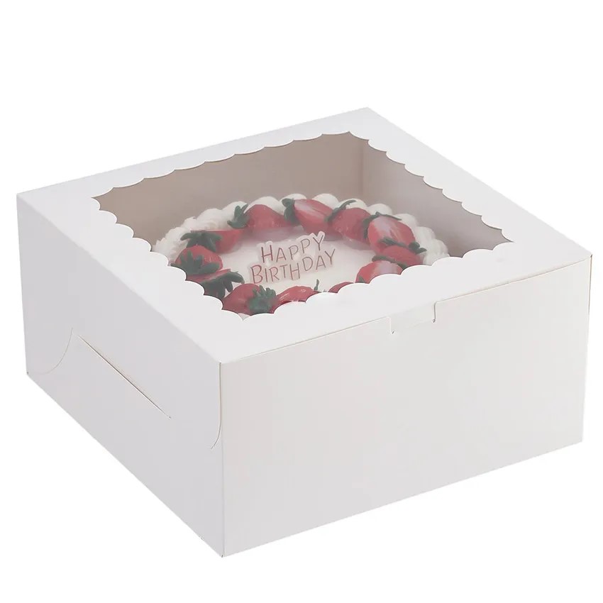 Custom White Kraft Paper Bakery Boxes with Window - Image 4