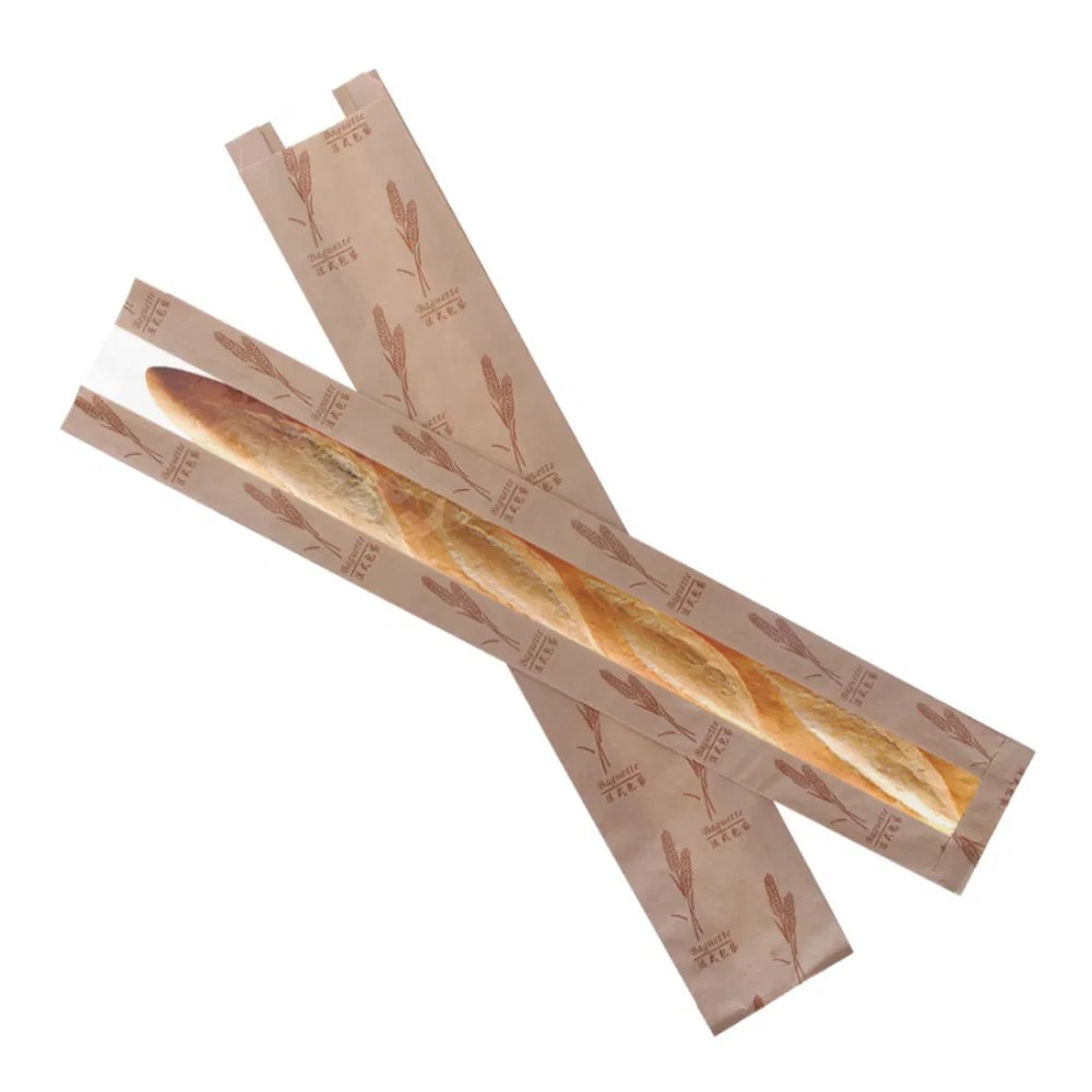 Custom French Bread Kraft Paper Bag